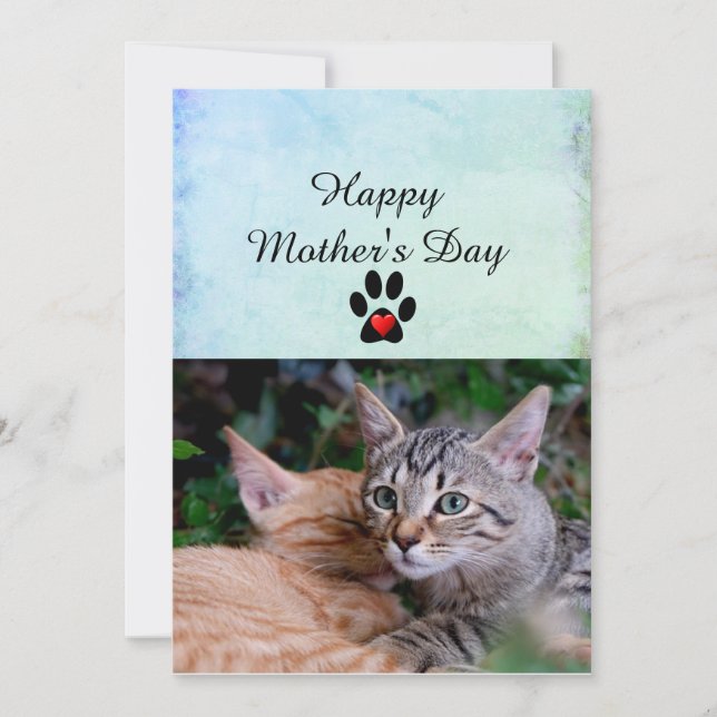 Joyeuse fête des mères de vos chats Carte Plat (Devant)