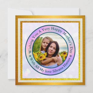 Joyeuse fête des Mères Élégante Carte postale phot