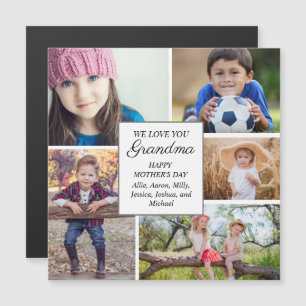 Joyeuse Fête des Mères Grand-mère 5 Enfant Photo F