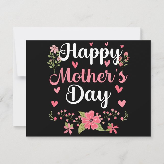 Joyeuse fête des mères maman mignonne Florale femm (Devant)