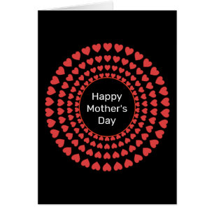 Joyeuse fête des Mères Mandala de cercle de cœur s