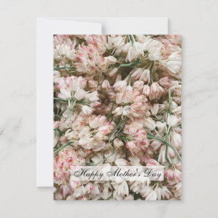 Joyeuse Fête des Mères Pile de Fleurs Carte Plate