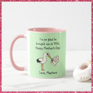 Joyeuse Fête des Mères Stork and Baby Mug