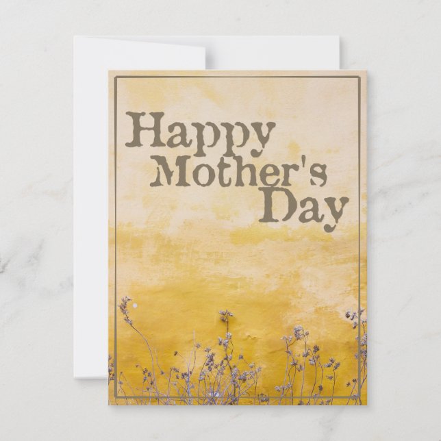 Joyeuse fête des mères sur Vintage Flower Meadow - (Devant)