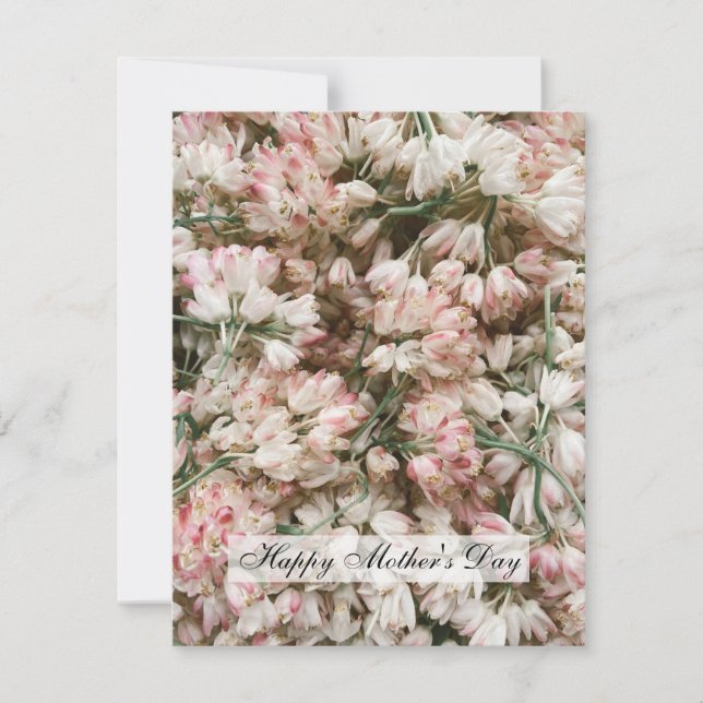 Joyeuse Fête des Mères Tas de Fleurs Carte Plate (Devant)