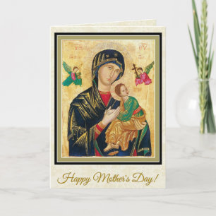 Joyeuse fête des mères Vierge Marie Carte religieu