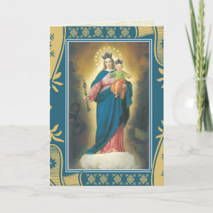 Joyeuse fête des mères Vierge Marie Carte religieu