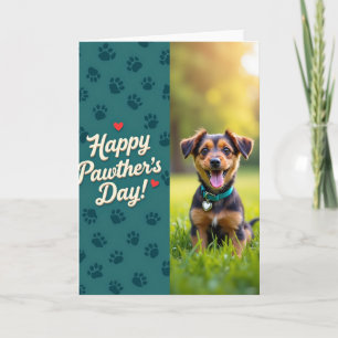 Joyeuse Fête des Parents à Patte Portrait Carte