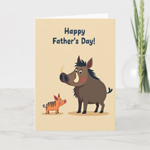 Joyeuse Fête des Pères Carte de Cochon