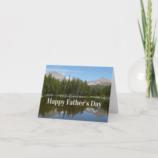 Joyeuse Fête des Pères Carte de réflexion du lac Y (Devant)