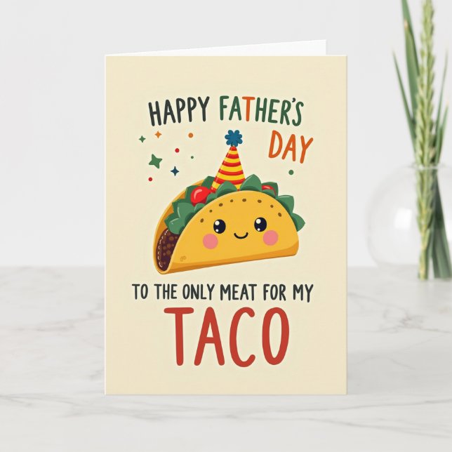 Joyeuse Fête des Pères Carte de Tacos (Devant)