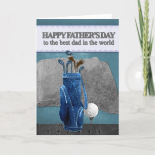 Joyeuse fête des pères Carte de vœux de golf.."Mei