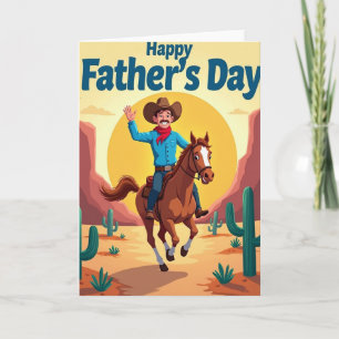 Joyeuse Fête des Pères Carte d'équitation