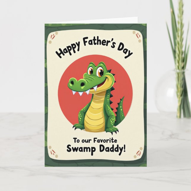 Joyeuse Fête des Pères Carte Gator (Devant)