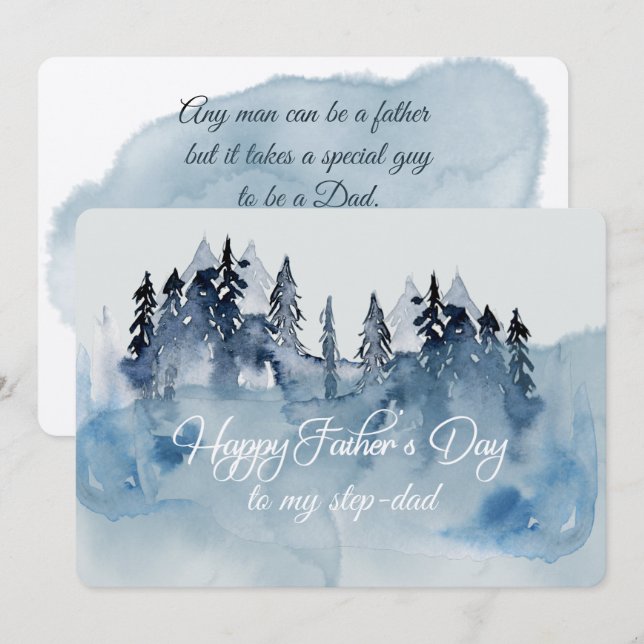 Joyeuse Fête des Pères, carte pour beau-père (Devant / Derrière)