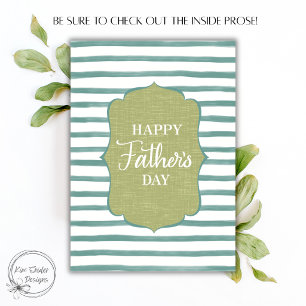Joyeuse Fête des Pères Carte Scriptée avec Rayure