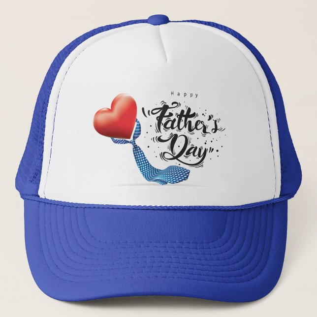 Joyeuse Fête des Pères Cœur & Cravate Casquette de ("Celebrating the man who ties our family together")