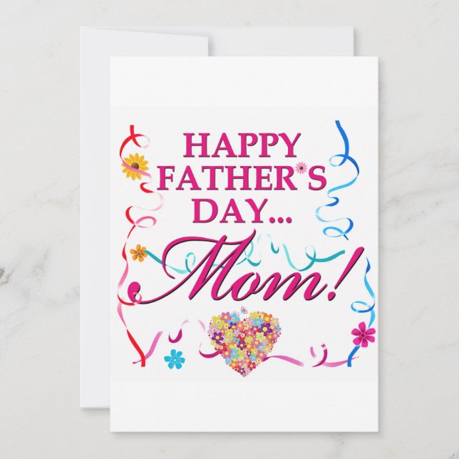 Joyeuse Fête des Pères Maman Carte (Devant)