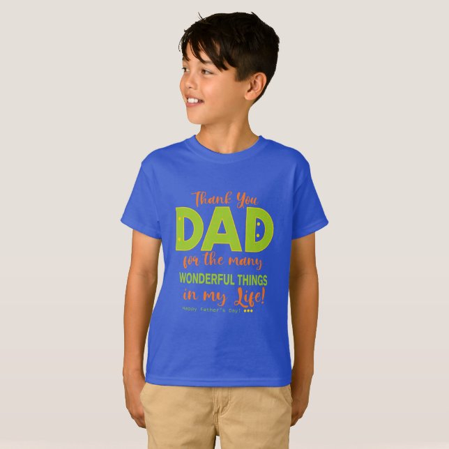 Joyeuse Fête des Pères Merci Papa T-shirt  (Devant entier)