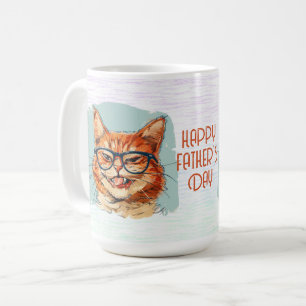 Joyeuse Fête des Pères Mug à Café Chat Drôle