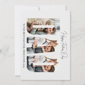 Joyeuse Fête des Pères Papa Carte Photo Personnali