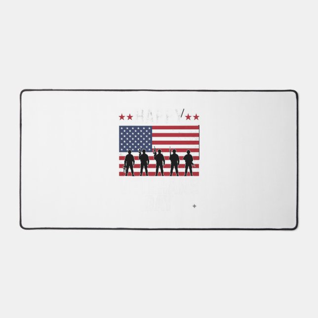 Joyeuse fête des vétérans Drapeau Silhouette Vecto (Recto)