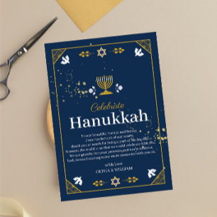 Joyeuse fête d'Hanoukka !" Carte de remerciements
