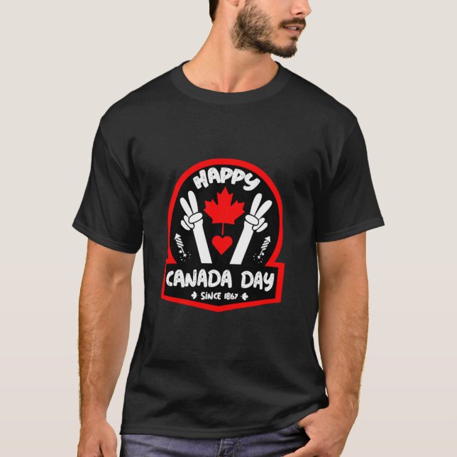 Joyeuse fête du Canada 1er juillet T-shirt (Devant)