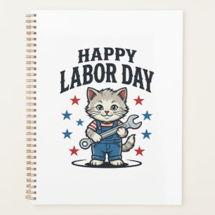 Joyeuse Fête du Travail Chat Patriote Vintage Créa