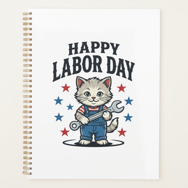 Joyeuse Fête du Travail Chat Patriote Vintage Créa (Devant)