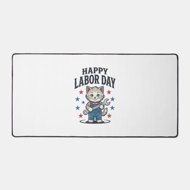 Joyeuse Fête du Travail Chat Patriote Vintage Créa (Recto)