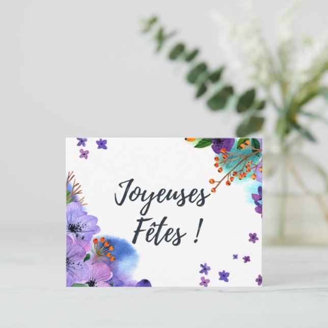 Joyeuse Fêtes Carte postale (Debout devant)