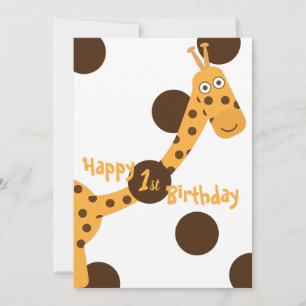Joyeuse Giraffe d'anniversaire