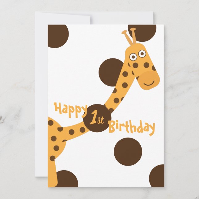 Joyeuse Giraffe d'anniversaire (Devant)