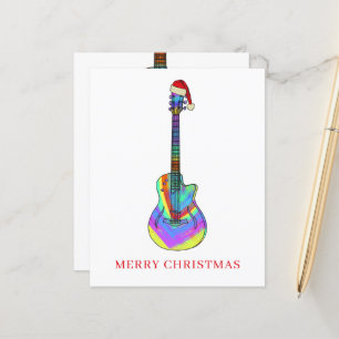 Joyeuse guitare de Noël budget coloré