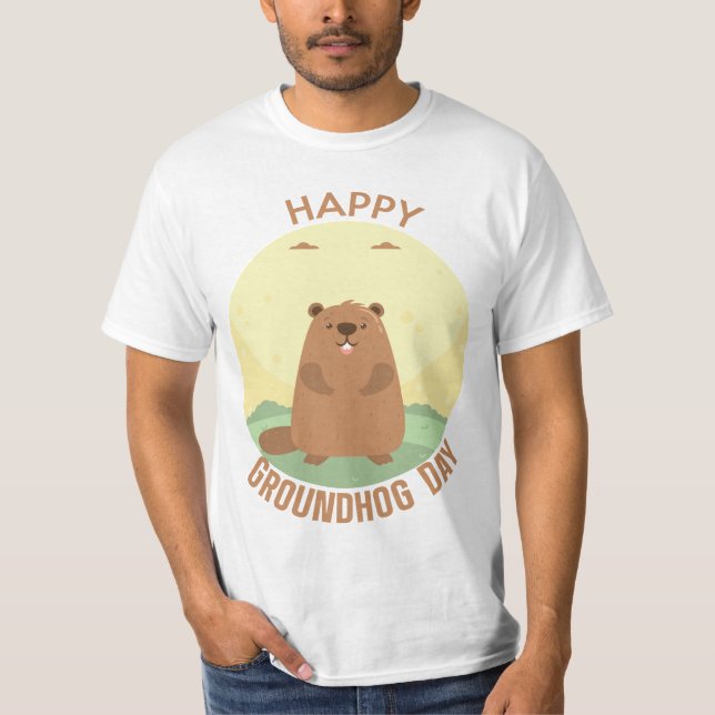 Joyeuse journée de marmotte T-shirt essentiel (Devant)