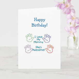 Joyeuse maman d'anniversaire - carte main