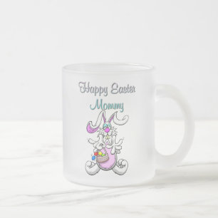 Joyeuse maman de Pâques givrée Mug en verre