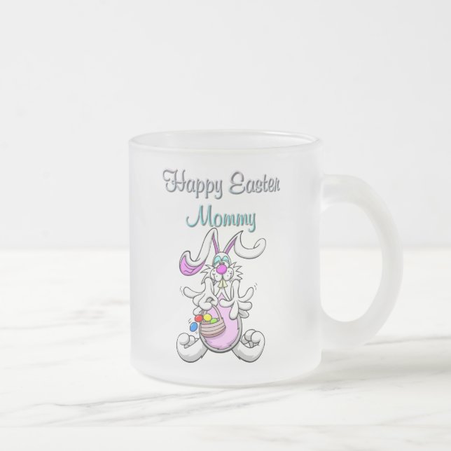 Joyeuse maman de Pâques givrée Mug en verre (Droit)