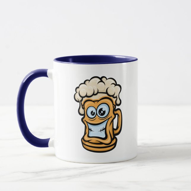 Joyeuse Mug De Bière, Illustration Drôle (Gauche)