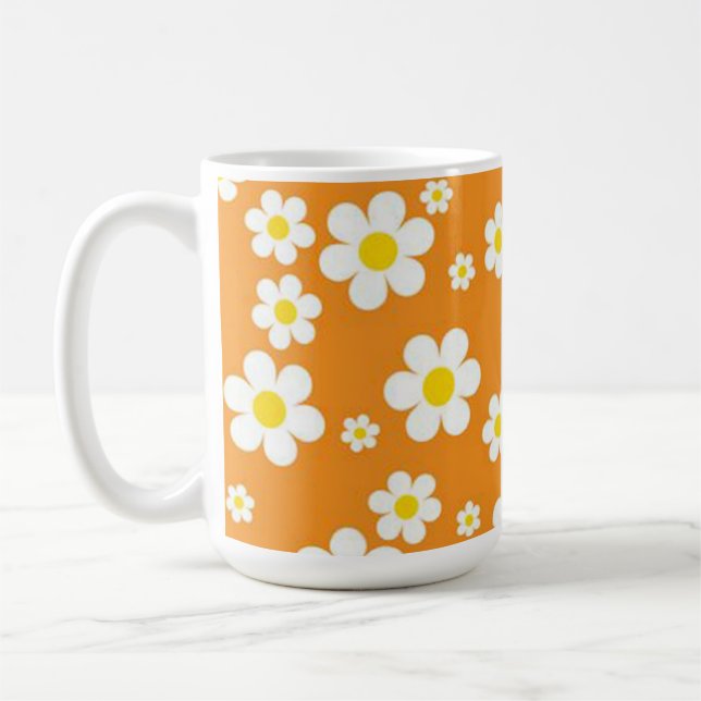 Joyeuse Mug de café à fleurs rétro ! (Gauche)