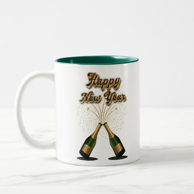 Joyeuse Mug de café du Nouvel An (Gauche)