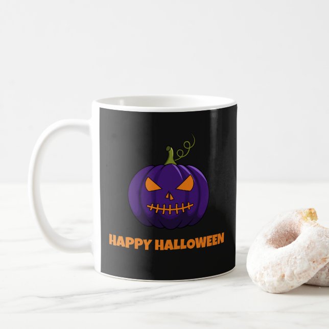 Joyeuse Mug De Café Halloween Avec Citrouille Viol (Avec donut)