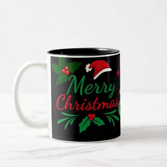 Joyeuse Mug de Noël avec pain d'épices, cacao chau (Gauche)