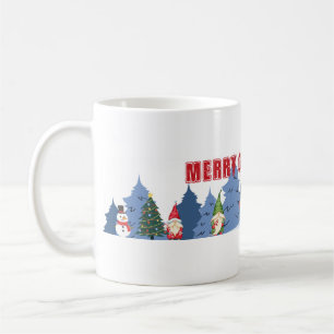 Joyeuse Mug de Noël. Gnomes, Snowmen, Pins