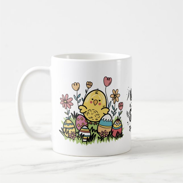 Joyeuse Mug de Pâques : Conception festive et joye (Gauche)
