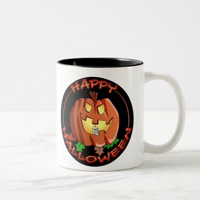 Joyeuse Mug du Citrouille d'Halloween (Droit)