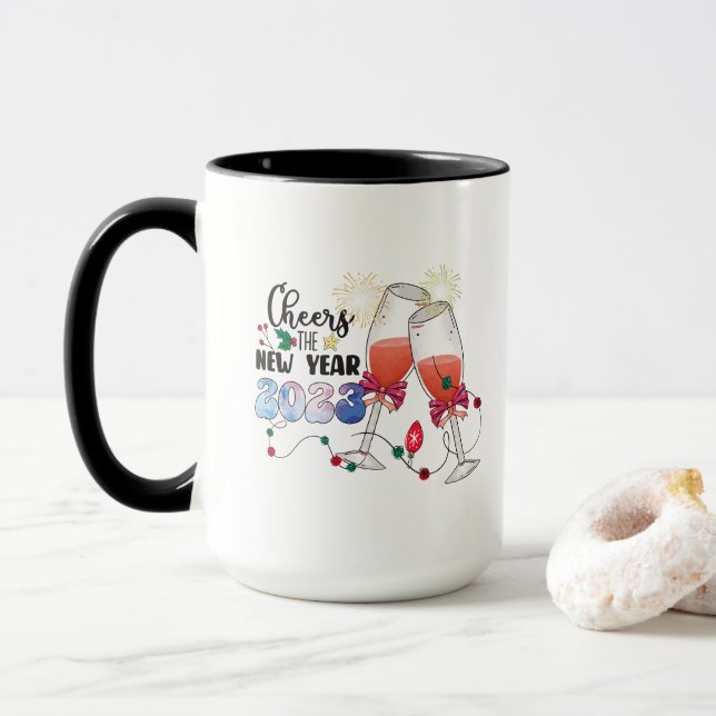 Joyeuse Mug du Nouvel An (Avec donut)