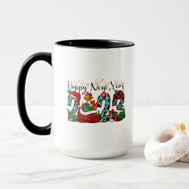 Joyeuse Mug du Nouvel An (Avec donut)