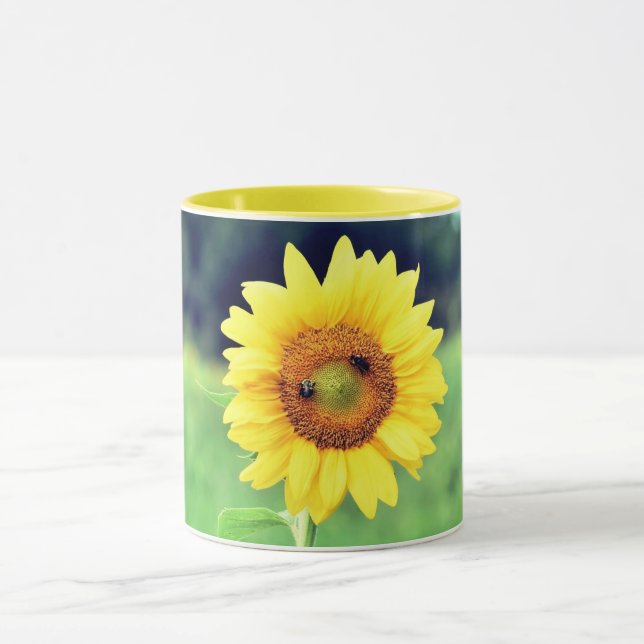 Joyeuse Mug en céramique de tournesol (Centre)
